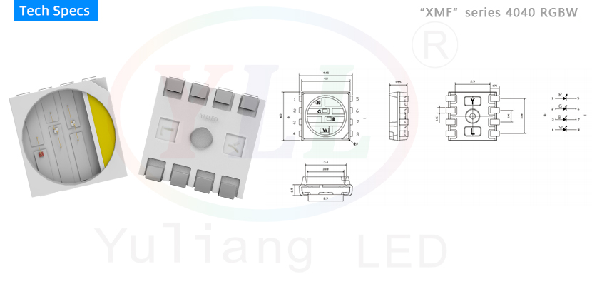 4040 RGBW tech specs