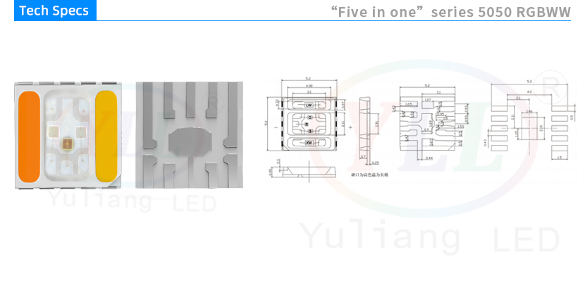 5050 RGBWW tech specs