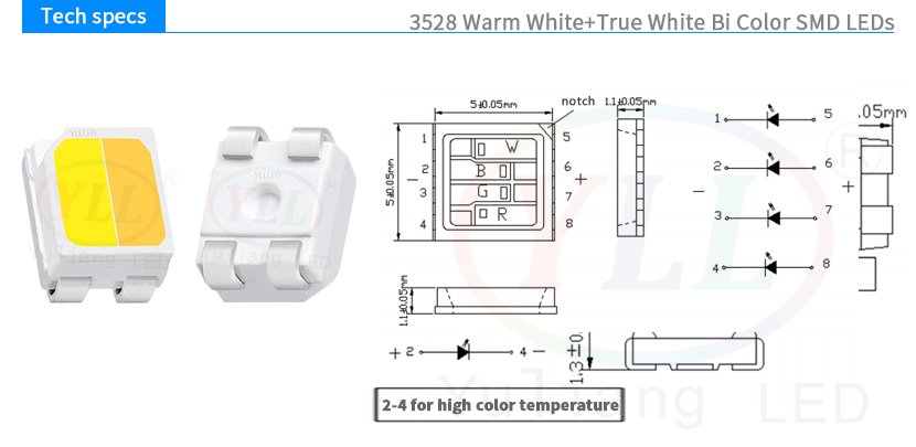 3528 White Bi Color tech specs