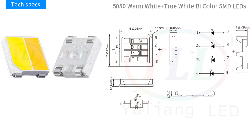 5050 White Bi Color tech specs