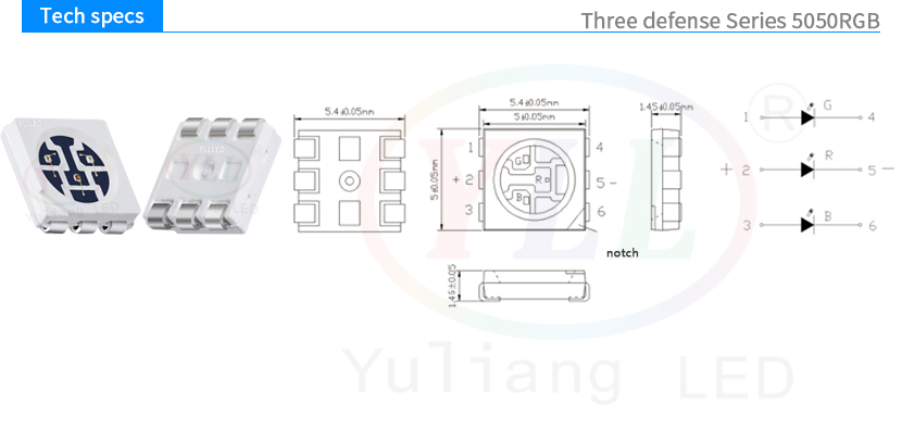 three defense 5050RGB tech specs