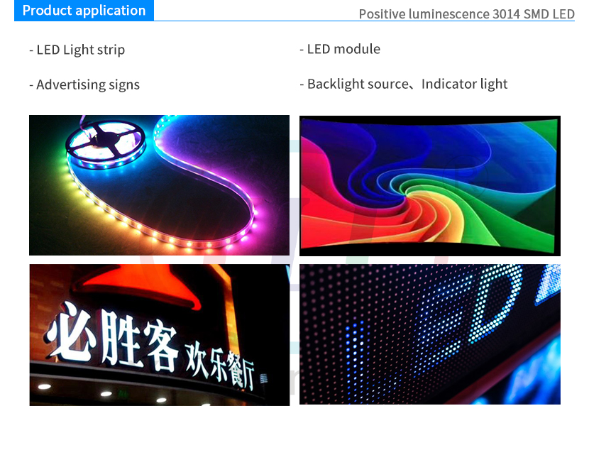 Positive luminescence 3014 Product application