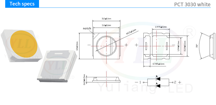 PCT 3030white tech specs