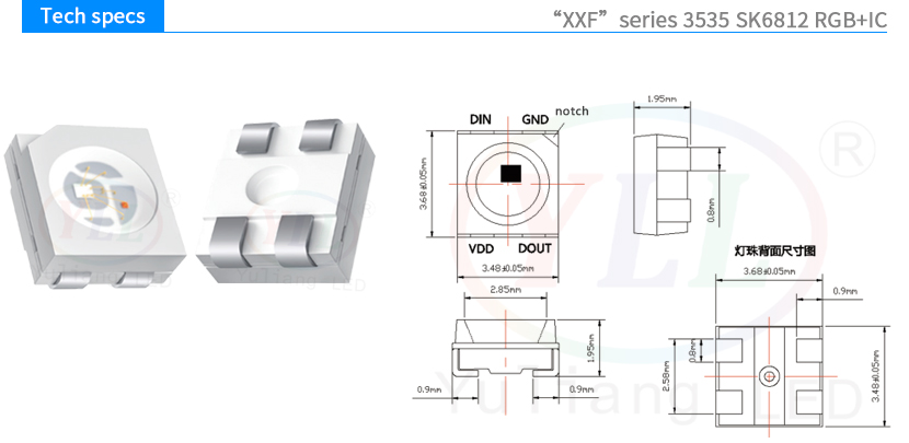 3535 SK6812 RGB+IC tech specs