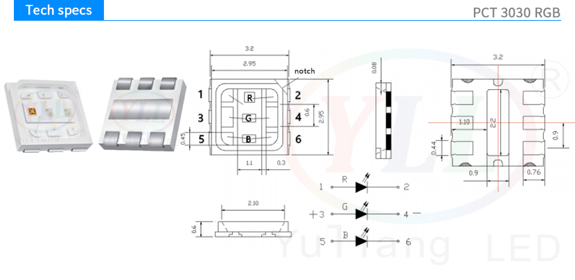 PCT3030RGB tech specs