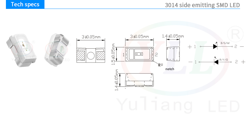 3014side emitting tech specs