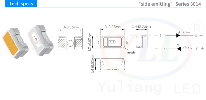 3014side emitting tech specs