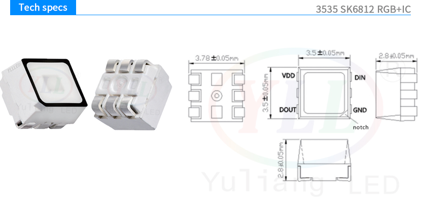 3535 SK6812 RGB+IC tech specs