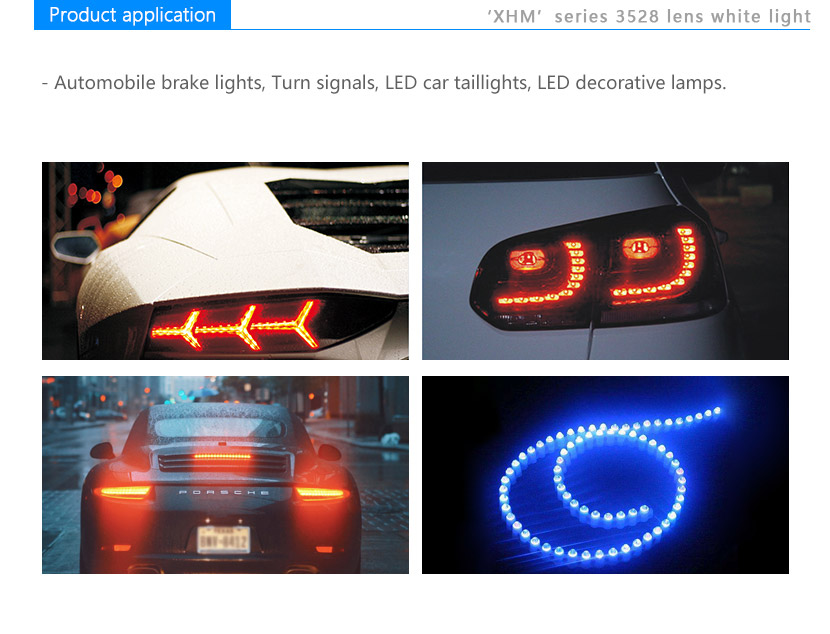 3528 lens LEDs (white light) Color Standard